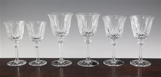 A suite of Saint-Louis Provence pattern crystal table glass,